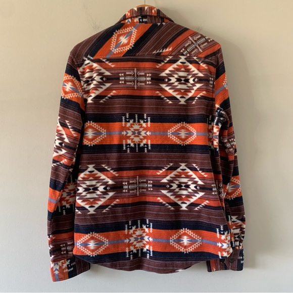 Mens Fleece Button Up Sz Small Southwestern Aztec Cowboy Rodeo Country Southern - Picture 2 of 14